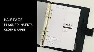 How to Use Our Half Page Planner Inserts | Cloth & Paper