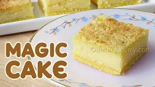 CORNMEAL MAGIC CUSTARD CAKE | Recipe | Baking Cherry