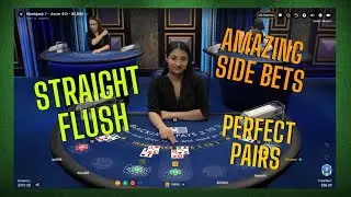 AMAZING BLACKJACK SESSION WITH A STRAIGHT FLUSH & PERFECT PAIRS