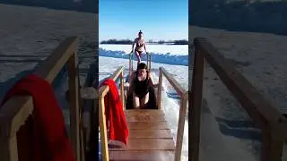 part425#The Craziest👙Russian#Winter🧊TraditionWouldYou This-30&deg;C#IceBath😱Russian GirlsFreezing#Water🌊