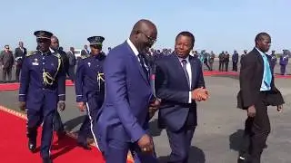 President Weah&rsquo;s arrival to Lome, Togo to attend the Extraordinary ECOWAS Summit
