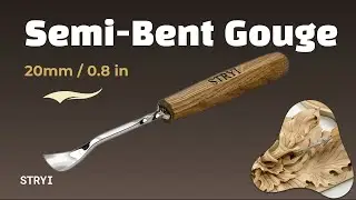 Deep Spoon Magic: How STRYI Semi-Bent Gouge 20mm Creates #spooncarving