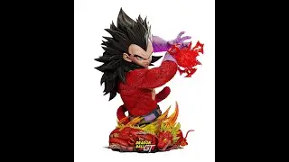 Vegeta ssj4 busto en tamaño real, escala 1:1, impresión 3d (DRAGON BALL GT)