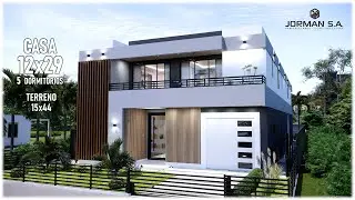 5 Bedroom Modern Home Design | 12x29m 2Storey | Jorman HomeDesigns