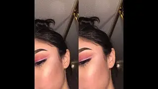 SMOKEY EYE/ PINK GLITTER EYELINER- serina rueda