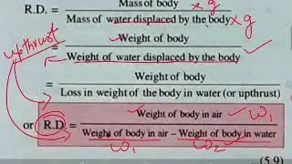 Determination of relative density of solid and liquid substance by archimedes' principle