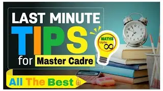 Last Minute Tips for Master Cadre 2020 || All The Best 👍