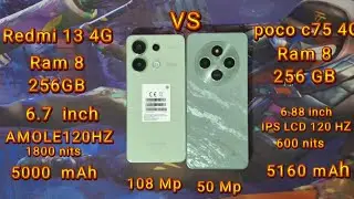 برسی پوکو سی75 ,ردمی نوت ۱۳ فورجی  poco c75 🆚️ 4G  vs  Redmi  note 13 4G