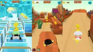 TAG WITH RYAN THREE CHARACTERS WITH SPACE ROVER INN LAVA GAMEPLAY