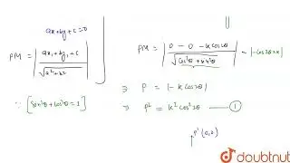 If p and q are thelengths of perpendicular from the origin to the line xcos(theta)-ysin(theta)=...