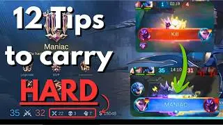 12 Tips to Carry HARD in Solo Ranked (Alucard Jungle 22/3/7 | MANIAC)