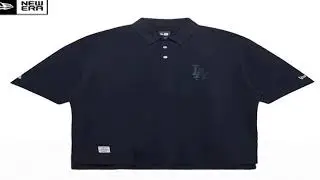New Era Xmlb Los Angeles Dodgers Solid Color Letter Print Casual Short-Sleeved Polo Shirt for Men