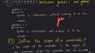 getch( ) & getche( ) In C || Part - 25 C Programming 2/3 Marks Question Answers #cprogramming