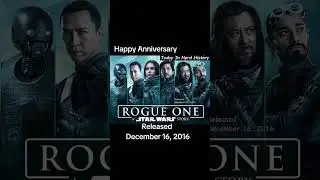 Rogue One A Star Wars Story was released December 16, 2016.