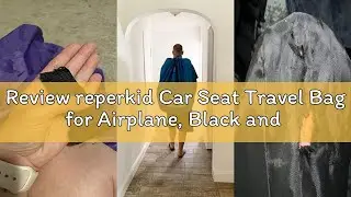 Review reperkid Car Seat Travel Bag for Airplane, Black and Green, 33