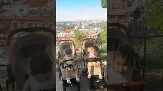 Twins First Spain Escapade #travelshorts #spaintrip #travelvlog #spain #twinmoments #fyp #shortvideo