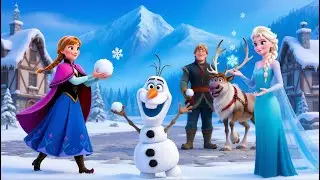 Frozen: Olaf and the snowball battle ❄️ Enchanted Kids Story #fizzyfuns