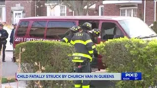 Boy fatally struck by church van in Queens after getting off school bus