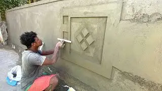 Plastering Techniques_Boundary Wall Border Design Perfect Plaster|Compound Wall Elevation work