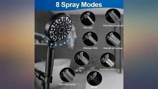 High Pressure 10-mode Detachable Shower Head with Handheld, Showerhead with ON//OFF review