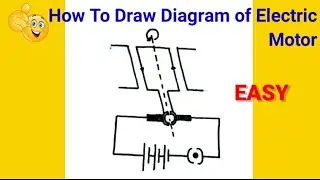 How to draw electric motor step by step for beginners ! | how to draw electric motor