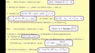 Fonction Arcatn    et  suites   ( 2 exercices )