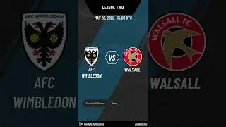 AFC Wimbledon vs. Walsall - Prediction  #betoftheday #bettingtips #football