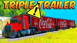 Transportando Coca Cola con Triple Remolque | Kenworth T609 Australiano