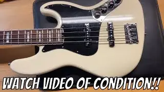 2016 Fender American Elite 4 String Jazz Bass Olympic White