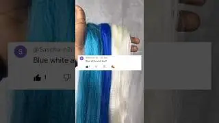 Blue, white, teal custom color blend @Sascha-n2i  #hair #customcolor #bluehair #whitehair