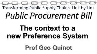 Why a new Preferential / Targeting Procurement System?