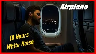 White Noise Airplane Cabin Sound, 10 HOURS, Plane Jet Engine for relaxation, Sleeping