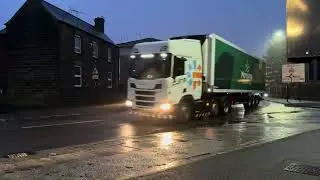 Culina Group heads around Cowley Lane with a Morrisons Trailer