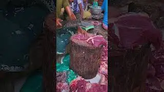 Rindfleisch-Schneideprozess