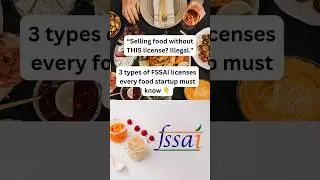3 Types of FSSAI License Explained 🍴 | Food Business License Guide for India 🇮🇳 #foodbusinessideas