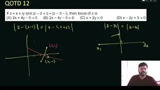 LOCUS PROBLEM IN COMPLEX NUMBER   | QOTD 12 | #jeemain | #jeeadvanced #AMSIR