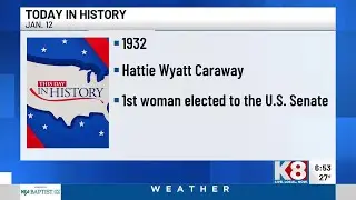 We the People: Jan. 12 - Hattie Wyatt Caraway becomes the first woman elected to the U.S. Senate...