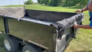 Trailer Tarp Roller Kit with Lock Lever & PVC Mesh Tarp - Demo & Review -Premium EZ-Mount Hand Crank