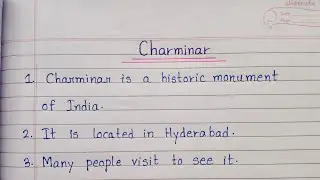 10 Lines Essay On Charminar | Essay On Charminar In English | 10 Easy Sentences About Charminar