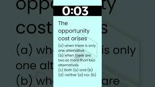 Economics Class 11 CBSE Commerce| Solve this Question| Opportunity Cost  #economicsclass11 #class11