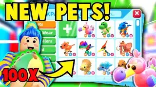 Hatching *100 FOSSIL EGGS* To Get EVERY NEON *DINO DREAM PET* CHALLENGE (EXPENSIVE) Adopt Me Roblox