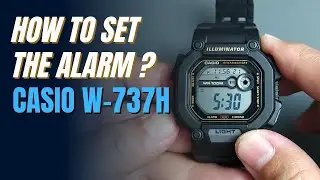Как установить будильник на Casio W737H (Руководство по настройке будильника и почасового сигнала...