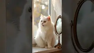 Mirror says i am beautiful :3 #CuteCat#CatTricks#SmartCat#KittyPlay