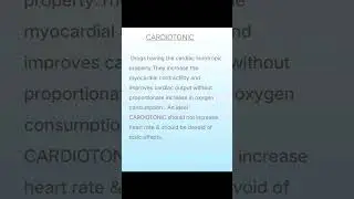 #Cardiotonic Drugs #RMediQueries#shorts