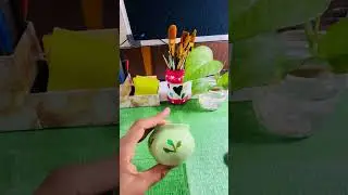 Reuse ice cream matka with grapes stem 🍇/ #reuse #matka #viral #shorts #youtuber  #diy 🍃✨🍇💞