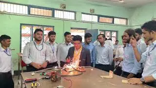Hand made welding machine with Electrical Students