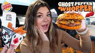 Eating the New GHOST PEPPER Items from BURGER KING!