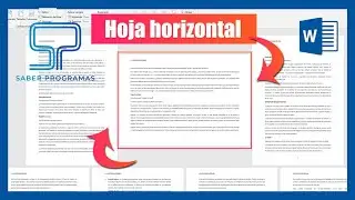 Poner en HORIZONTAL solo UNA HOJA en Word ✅