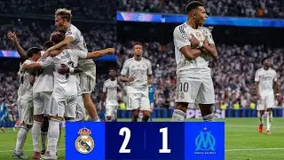 Real Madrid vs Marseille 2-1 UCL Highlights 2025 | Weah goal | Mbappe double