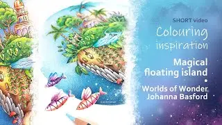 Magical Floating Island Colouring Inpiration - Worlds of Wonder by Johanna Basford